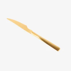 Cuchillo chuletero de acero inoxidable dorado Kipla