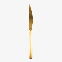 Cuchillo chuletero de acero inoxidable dorado Kipla