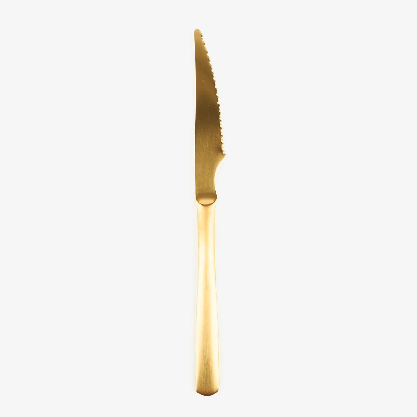 Cuchillo chuletero de acero inoxidable dorado Kipla