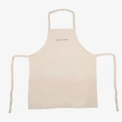 Delantal de cocina de algodón beige 80x70cm