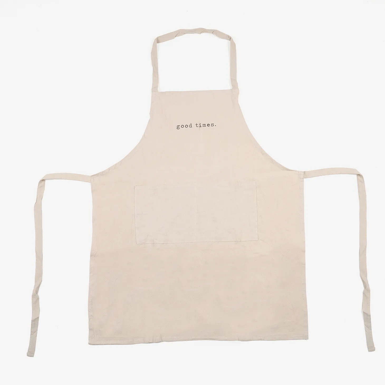 Delantal de cocina de algodón beige 80x70cm