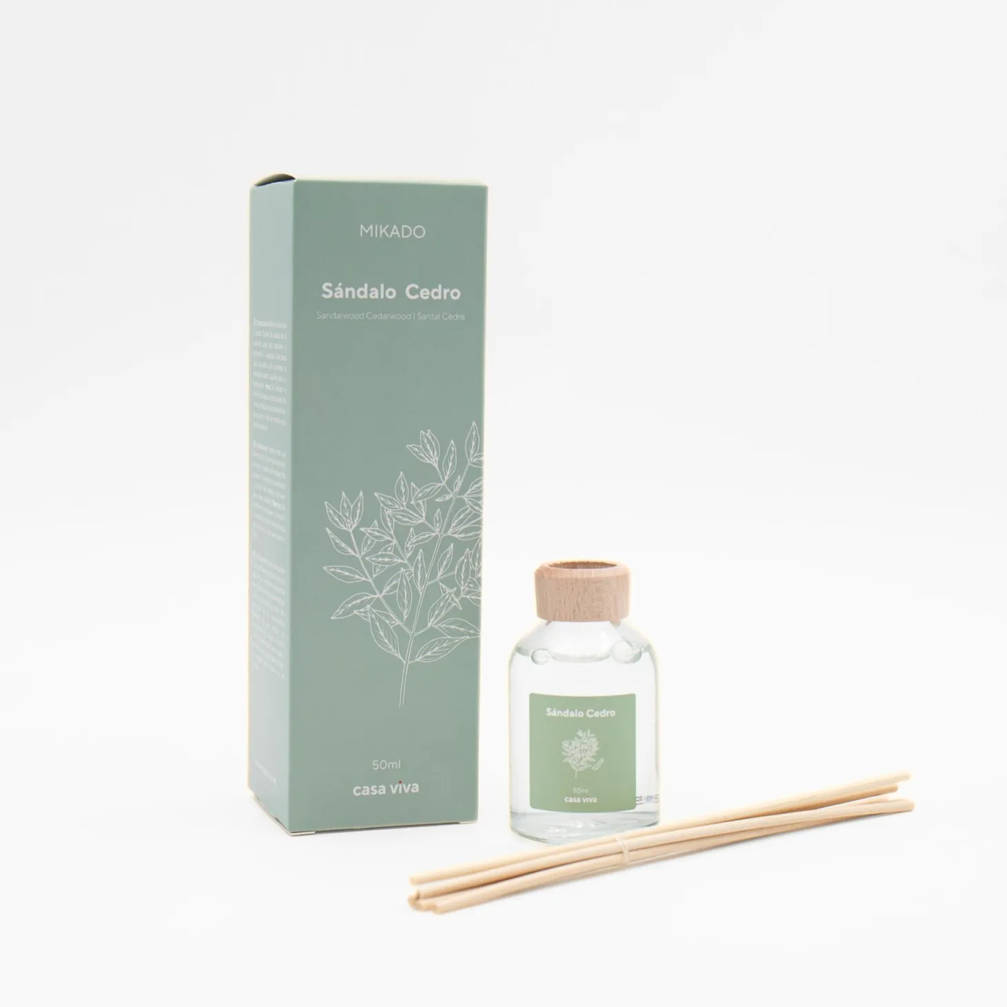 Difusor en mikado Sándalo y Cedro 50ml Casa Viva