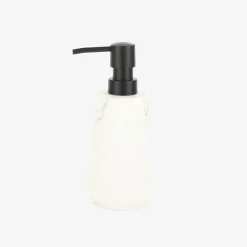 Dispensador de jabón de baño efecto mármol Fem Ø8x19cm