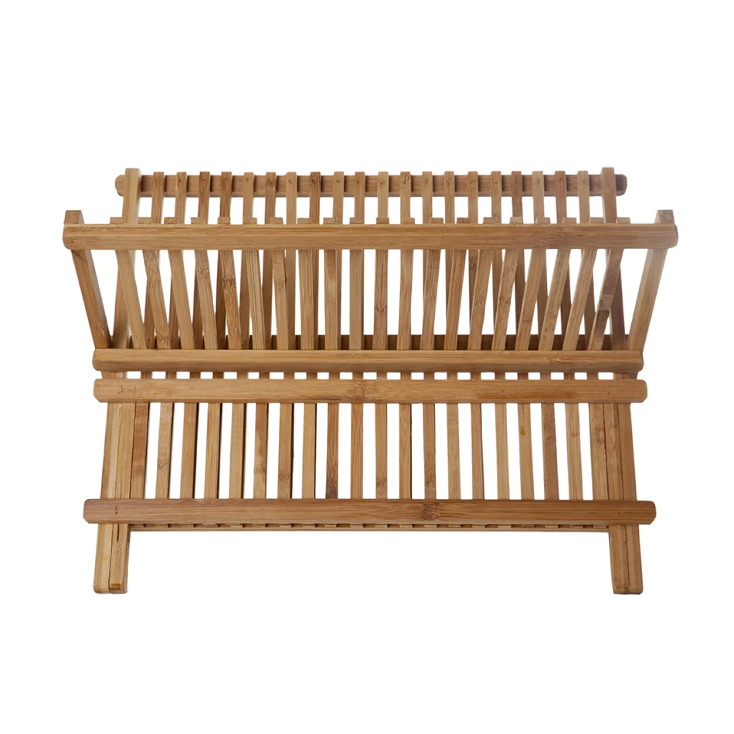 Escurreplatos plegable de bambú 42x32x26cm