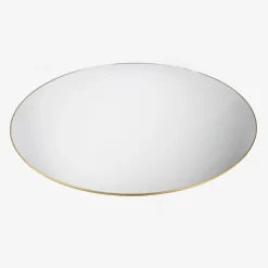 Espejo de pared redondo de metal dorado Orión Ø76cm