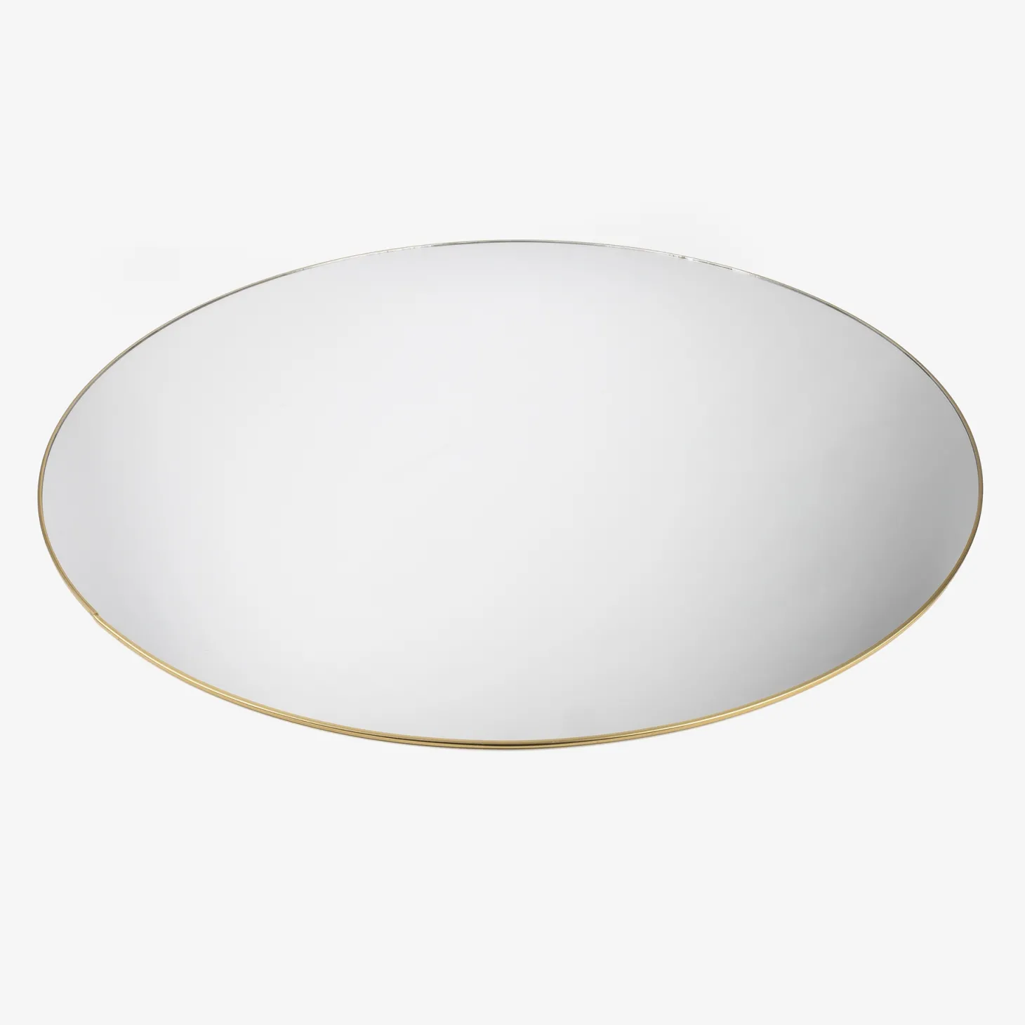 Espejo de pared redondo de metal dorado Orión Ø76cm