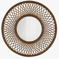 Espejo de pared redondo de ratan Ø59cm Savanna