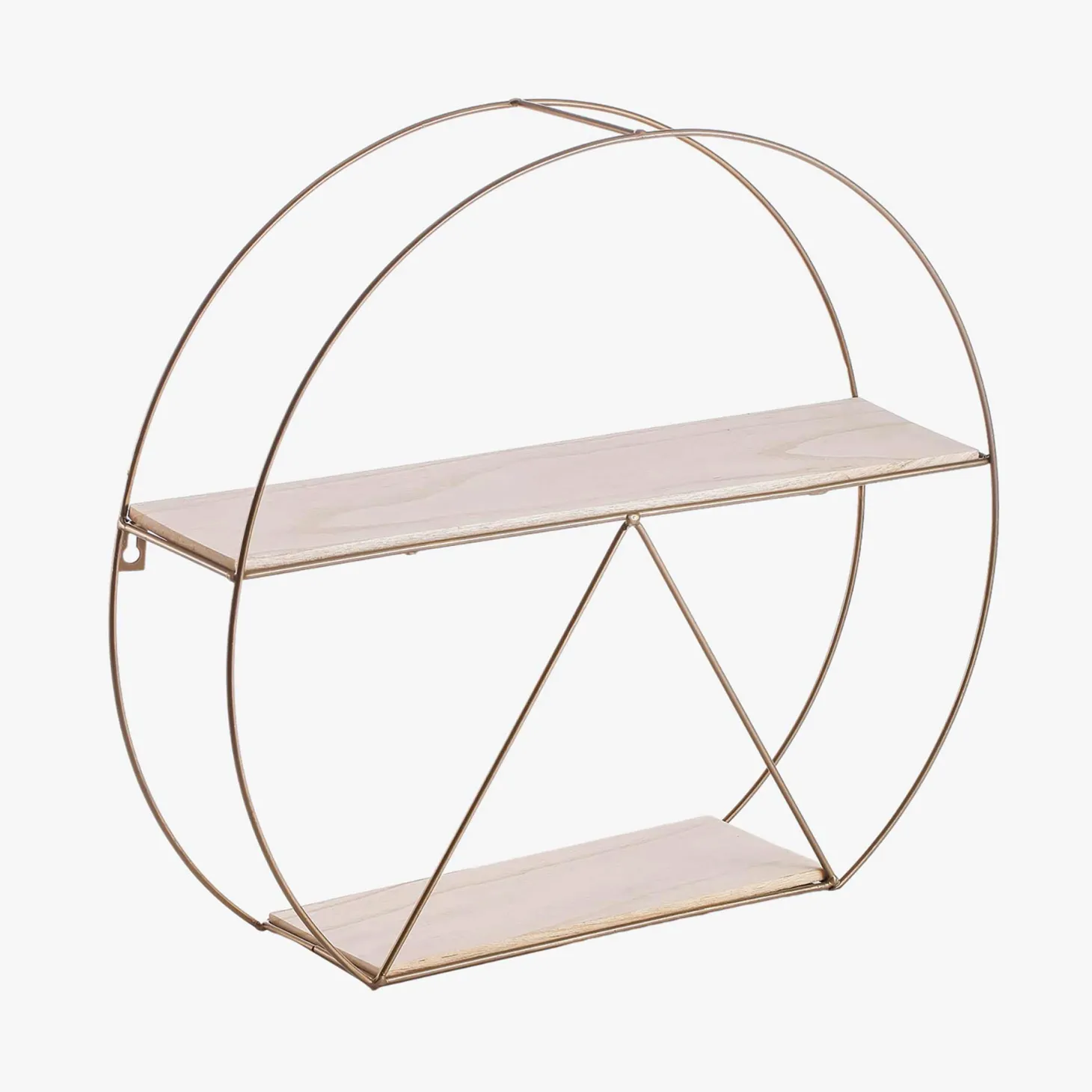 Estante doble de acero y madera Gold 50x40x12cm