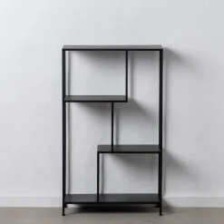 Estantería de metal negro Calista 65x25x110cm