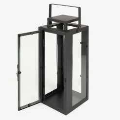 Farol de metal negro Calin 35cm
