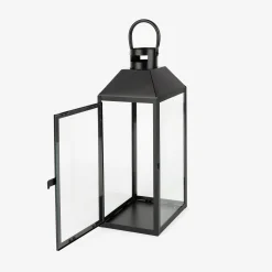 Farol de metal negro Fenjer Ø15x39cm