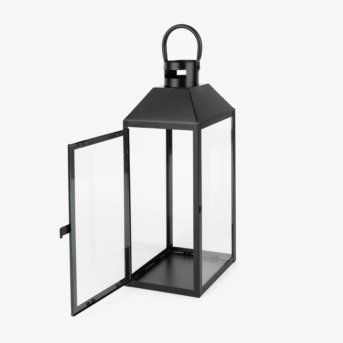 Farol de metal negro Fenjer Ø15x39cm