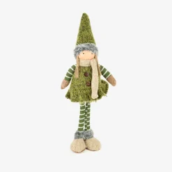 Figura decorativa Muñeca de pie verde 45cm