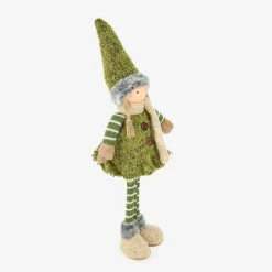 Figura decorativa Muñeca de pie verde 45cm