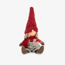 Figura decorativa Muñeco sentado con gorro 28cm