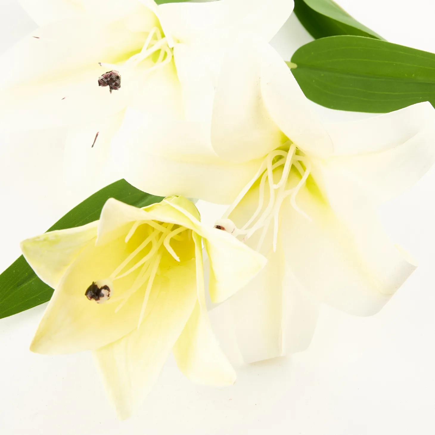 Flor artificial lirio blanco 72cm