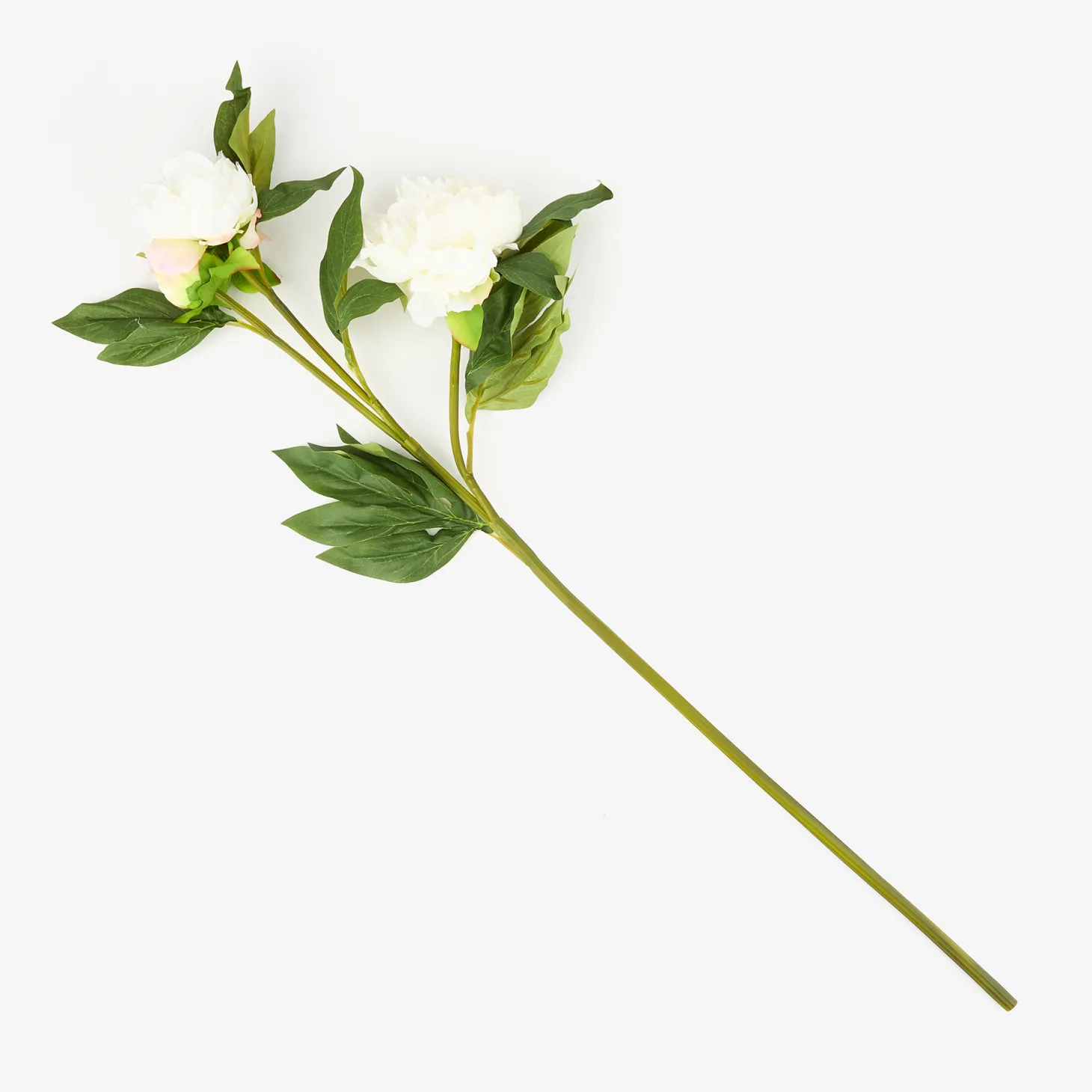 Flor artificial peonia blanca 72cm