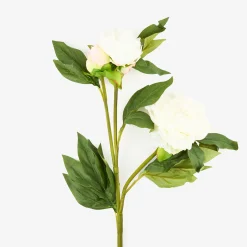 Flor artificial peonia blanca 72cm