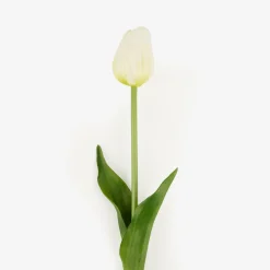 Flor artificial tulipán blanco 48cm