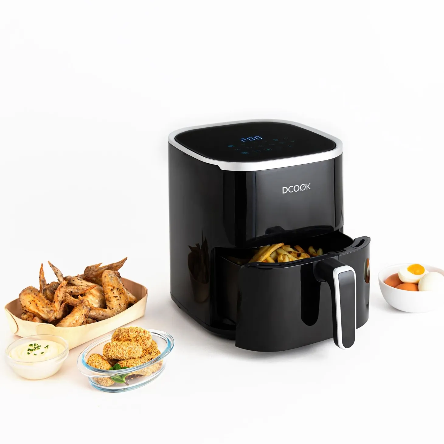 Freidora de aire negra DCook 4,6L 1450W