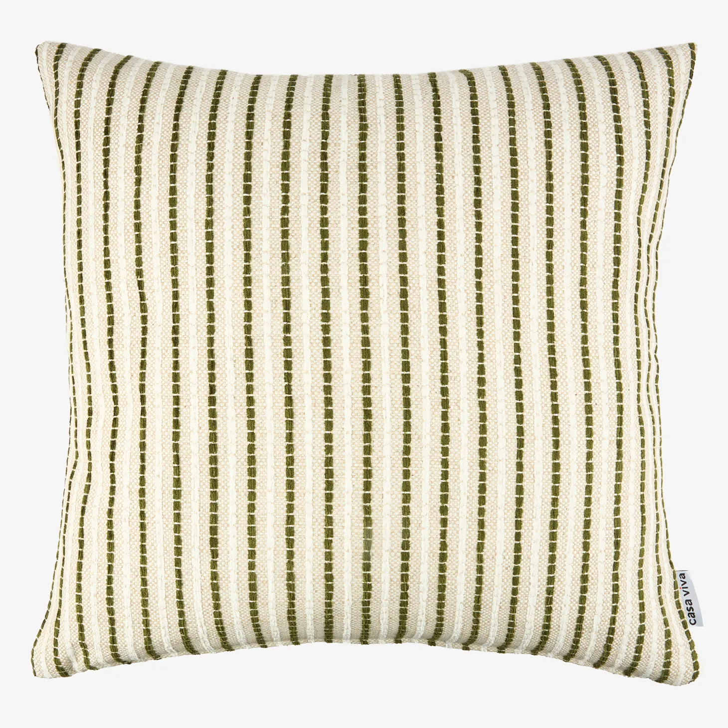 Funda de cojín beige y oliva Olan 45x45cm