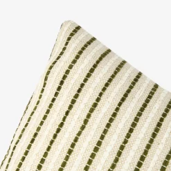 Funda de cojín beige y oliva Olan 45x45cm