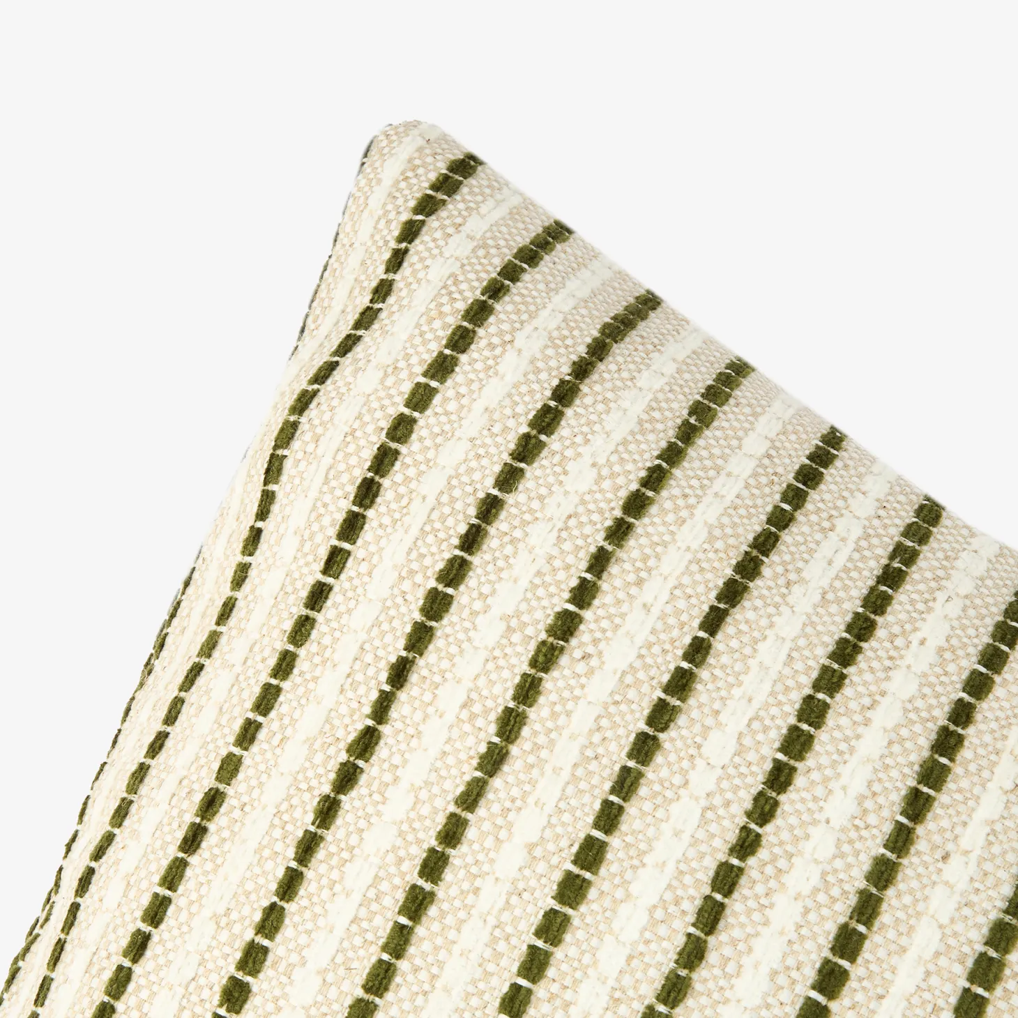 Funda de cojín beige y oliva Olan 45x45cm