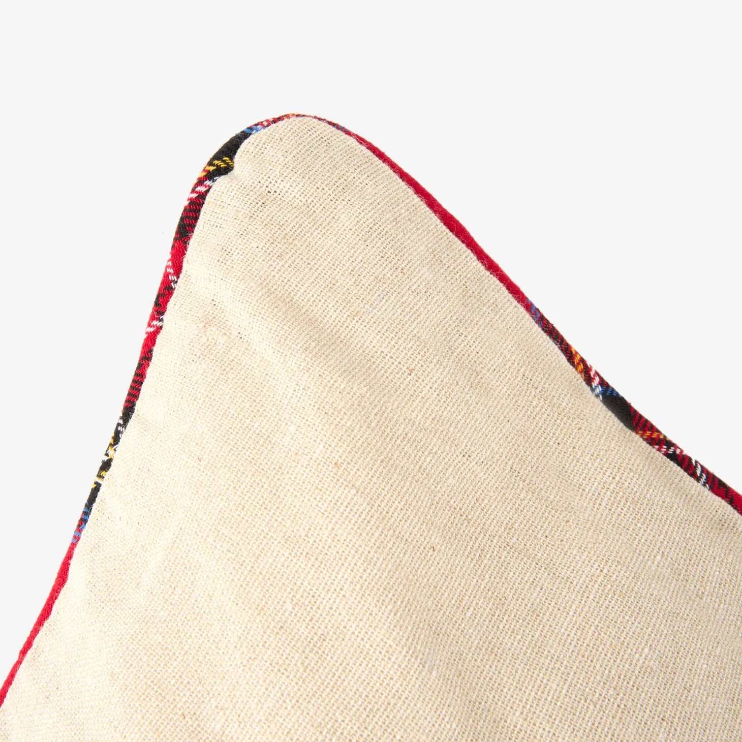 Funda de cojín Caballo balancín de tartán 45x45cm