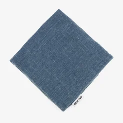 Funda de cojín de algodón azul Frida 45x45cm