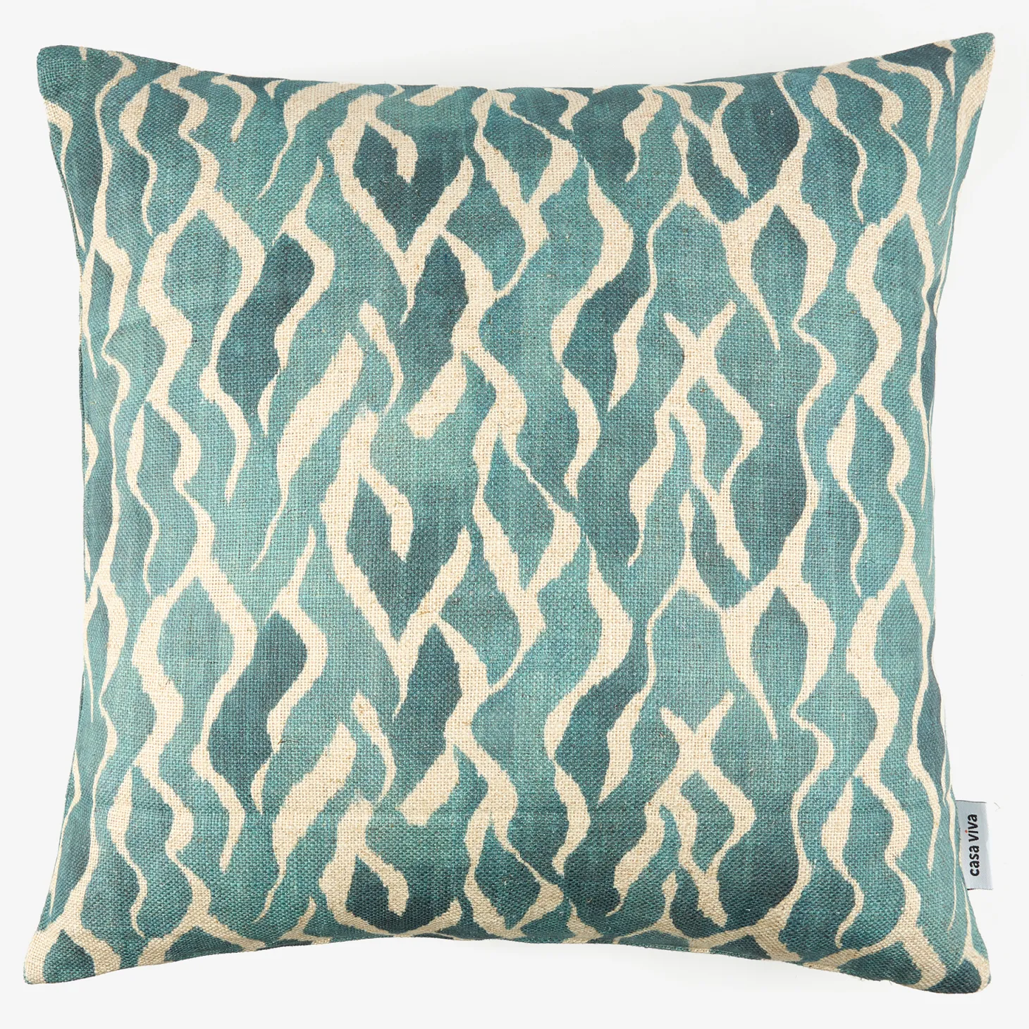 Funda de cojín de algodón azul Sibori 45x45cm