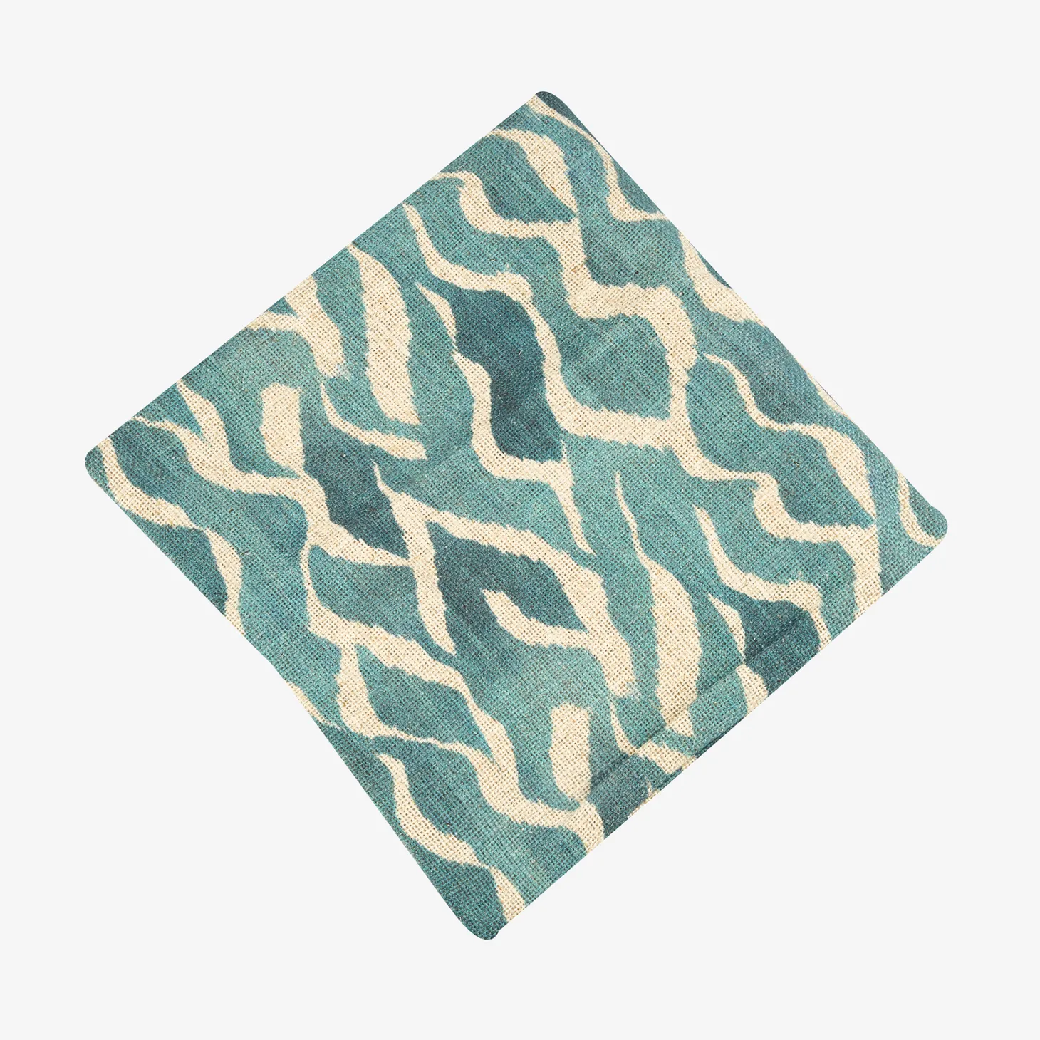 Funda de cojín de algodón azul Sibori 45x45cm