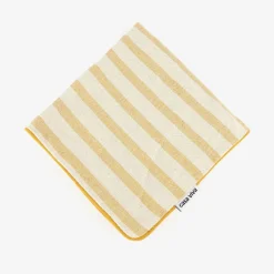 Funda de cojín de algodón con rayas amarillas Niza 45x45cm