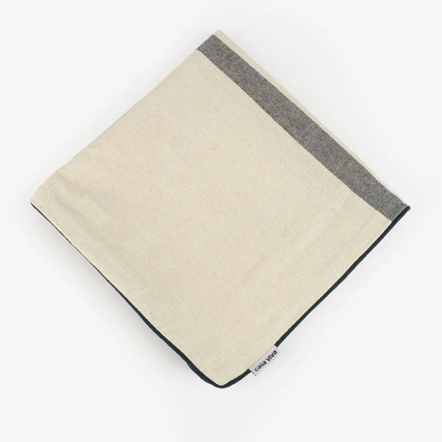 Funda de cojín de algodón con rayas azules Niza 60x60cm