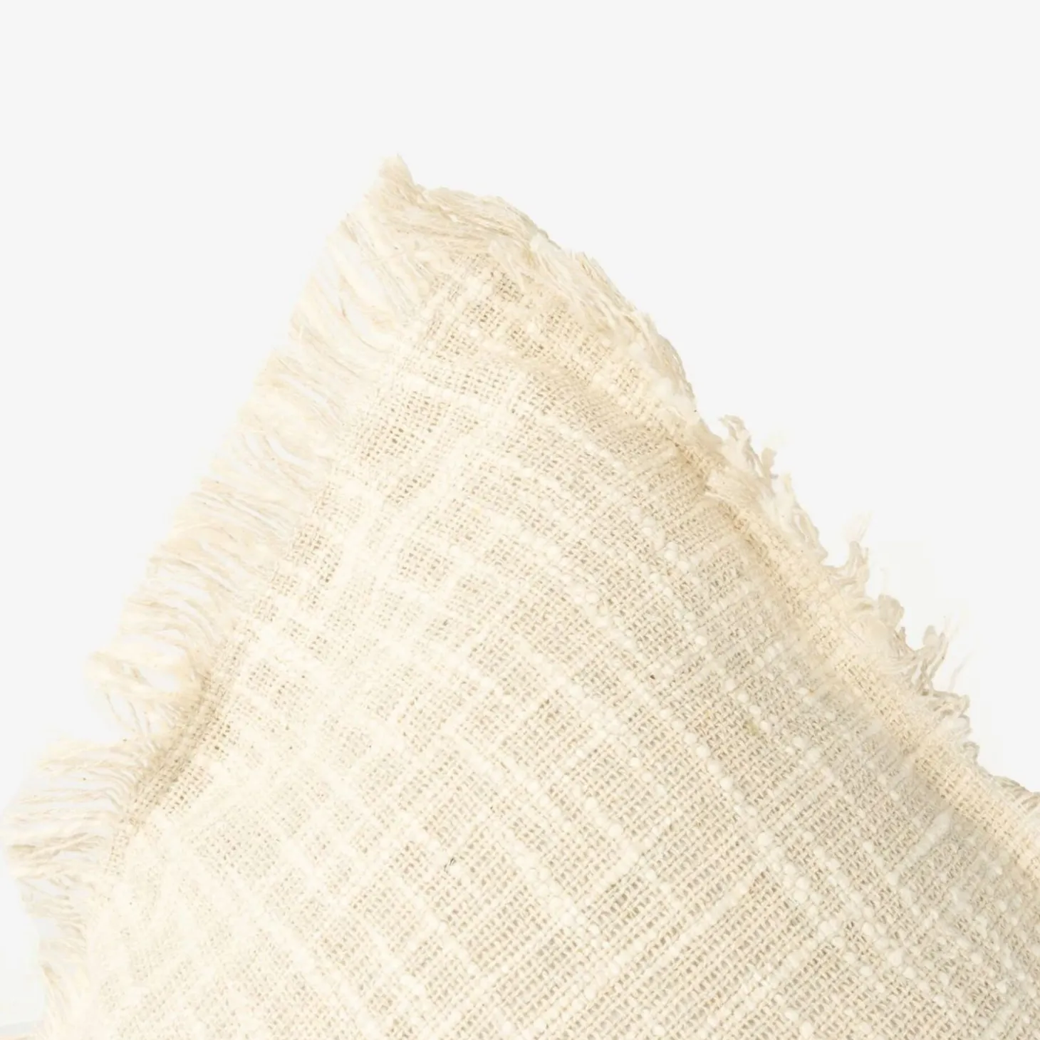 Funda de cojín de algodón con flecos Cuzco 60x60cm