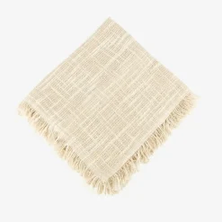Funda de cojín de algodón con flecos Cuzco 45x45cm