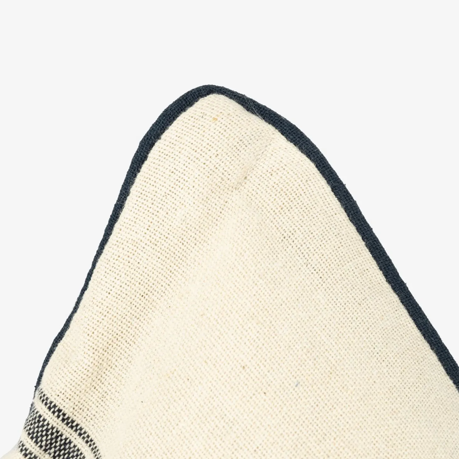 Funda de cojín de algodón con rayas azules Niza 30x45cm