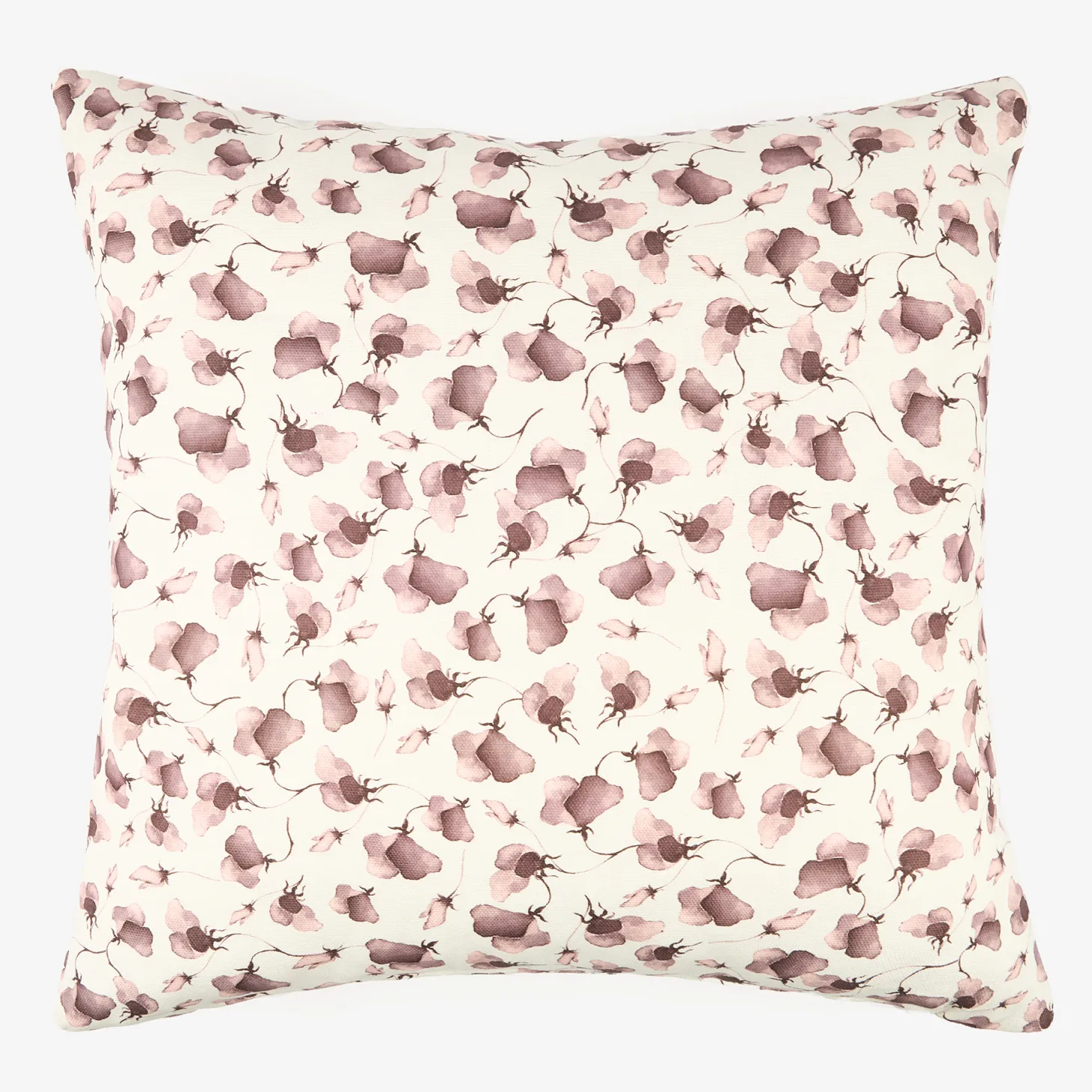 Funda de cojín de algodón rosa Amapola 45x45cm