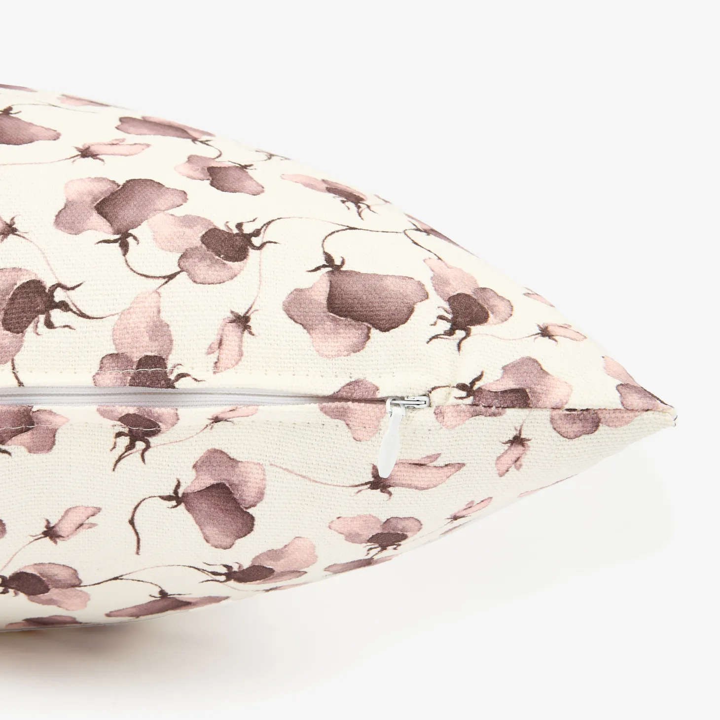 Funda de cojín de algodón rosa Amapola 45x45cm