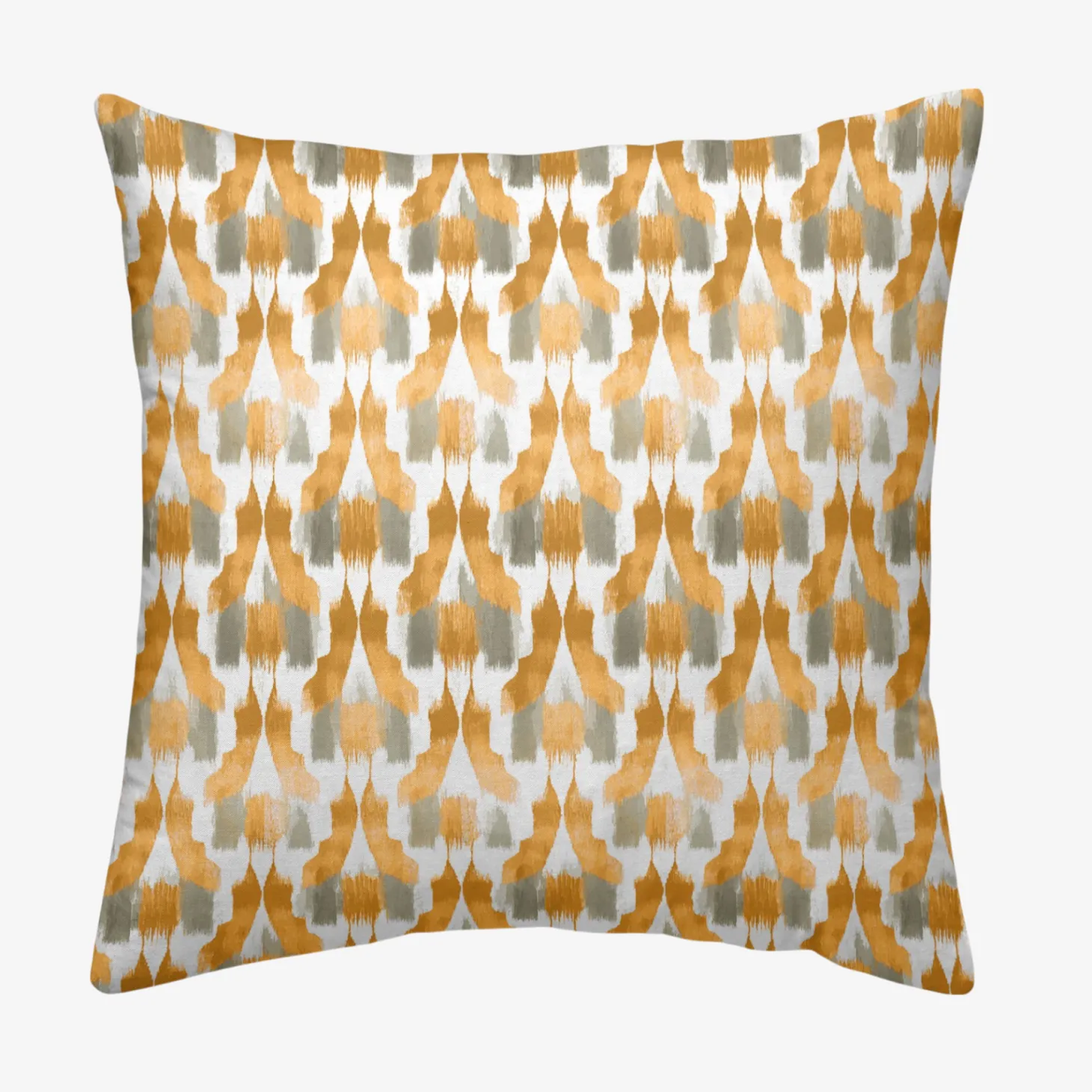 Funda de cojín de algodón verde y naranja cuadrada Kuma 45x45cm