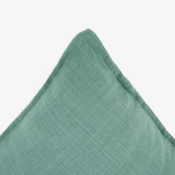 Funda de cojín de algodón verde Frida 45x45cm