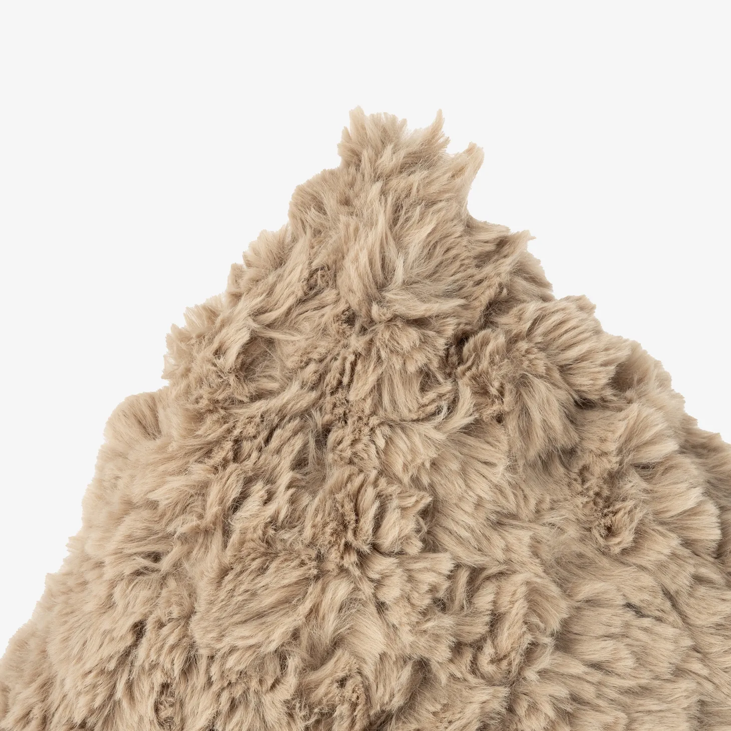 Funda de cojín de pelo beige 45x45cm