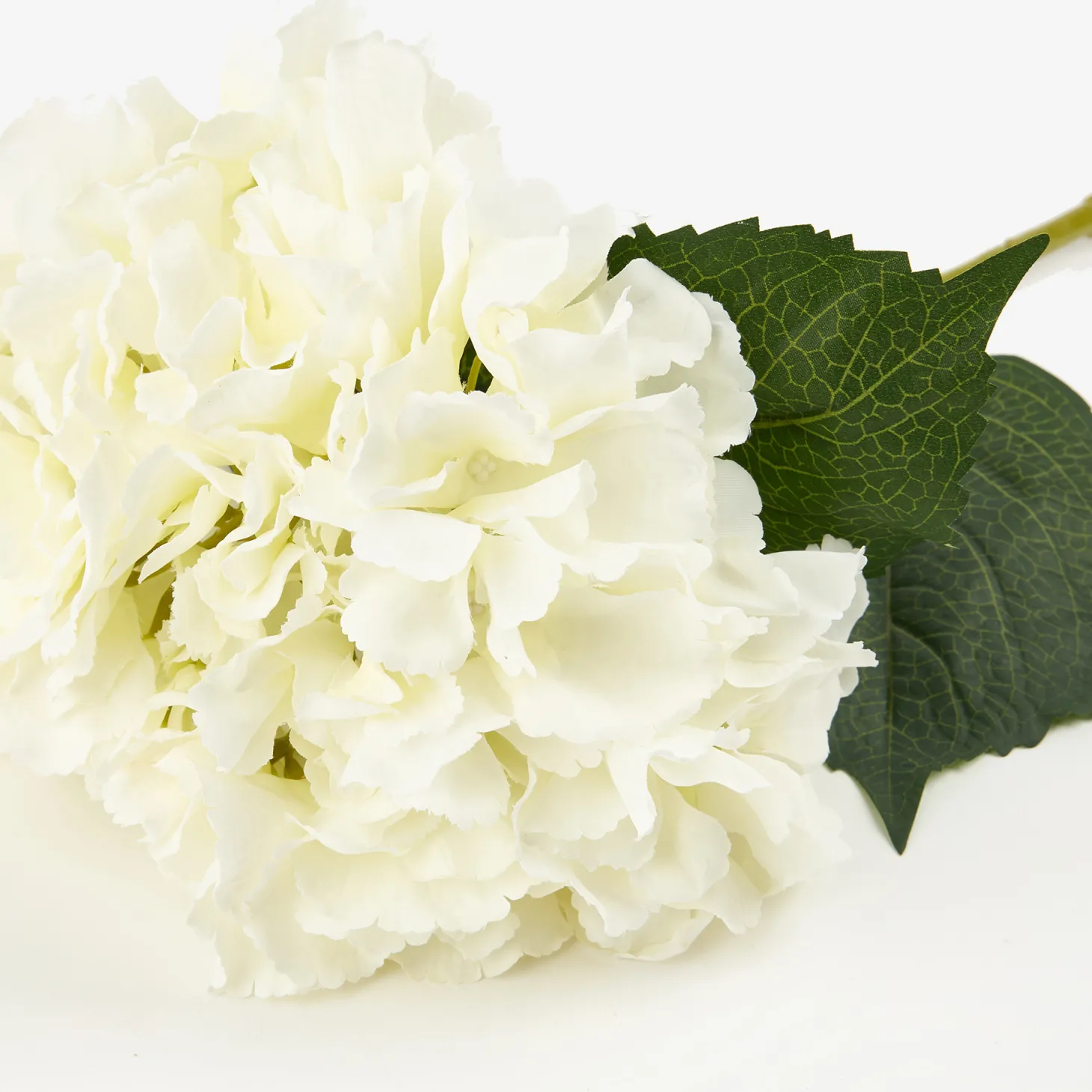 Hortensia blanca artificial 83cm