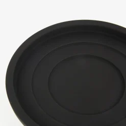 Jabonera negra de poliresina Carbon Ø11cm