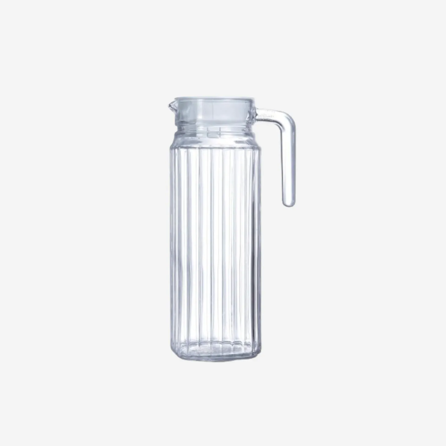 Jarra de agua de cristal con tapa Quadro 1,1L