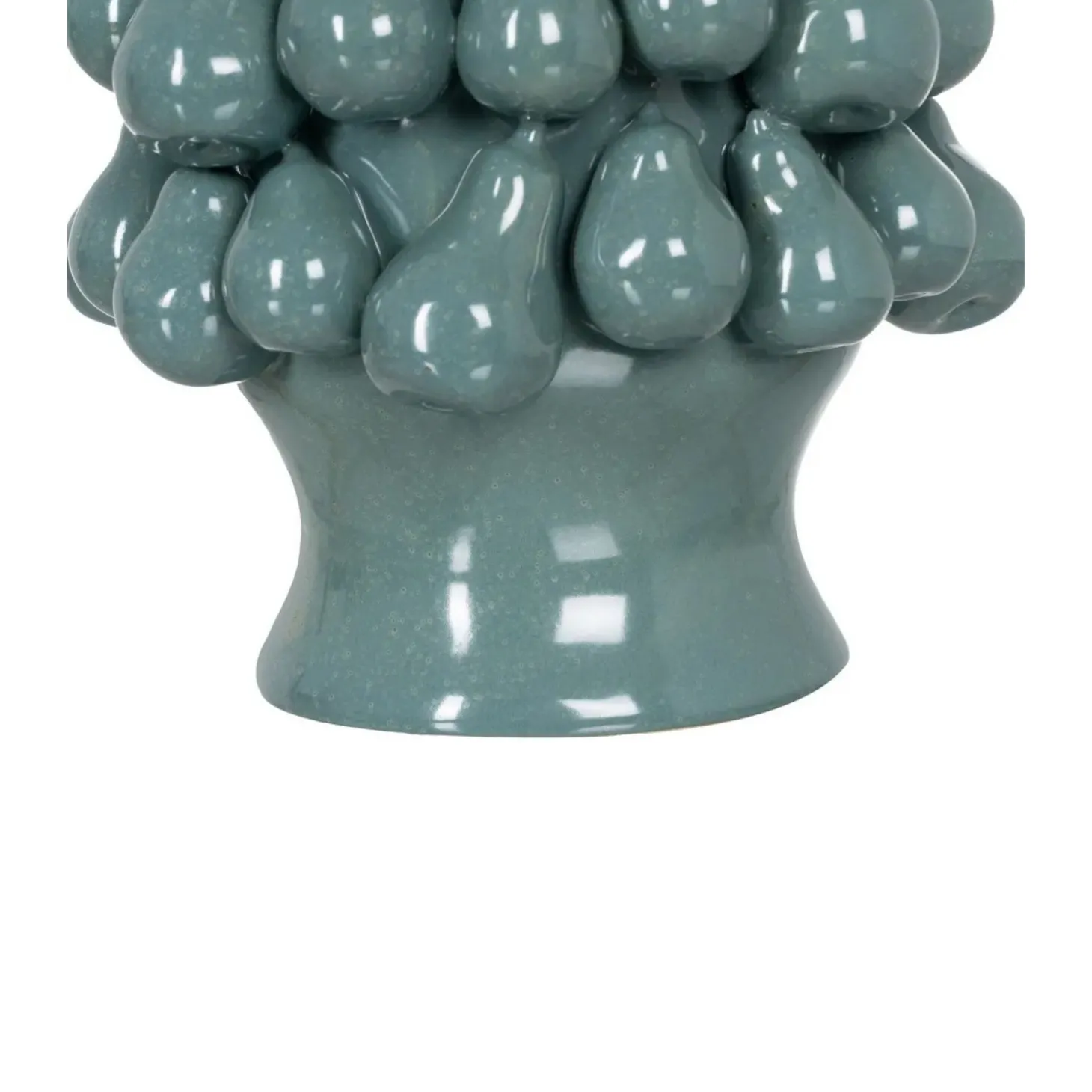 Jarrón de cerámica azul Peras 26,70x26,70x40cm