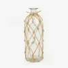 Jarrón de cristal con cuerda Rustic Ø9x28cm