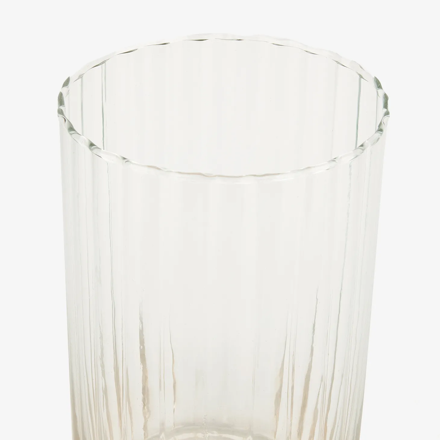 Jarrón de cristal transparente Brais Ø13x22cm