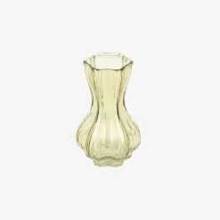 Jarrón de cristal verde Dalmar Ø9x15cm