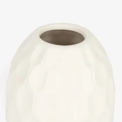 Jarrón de gres blanco Simón Ø9x10cm