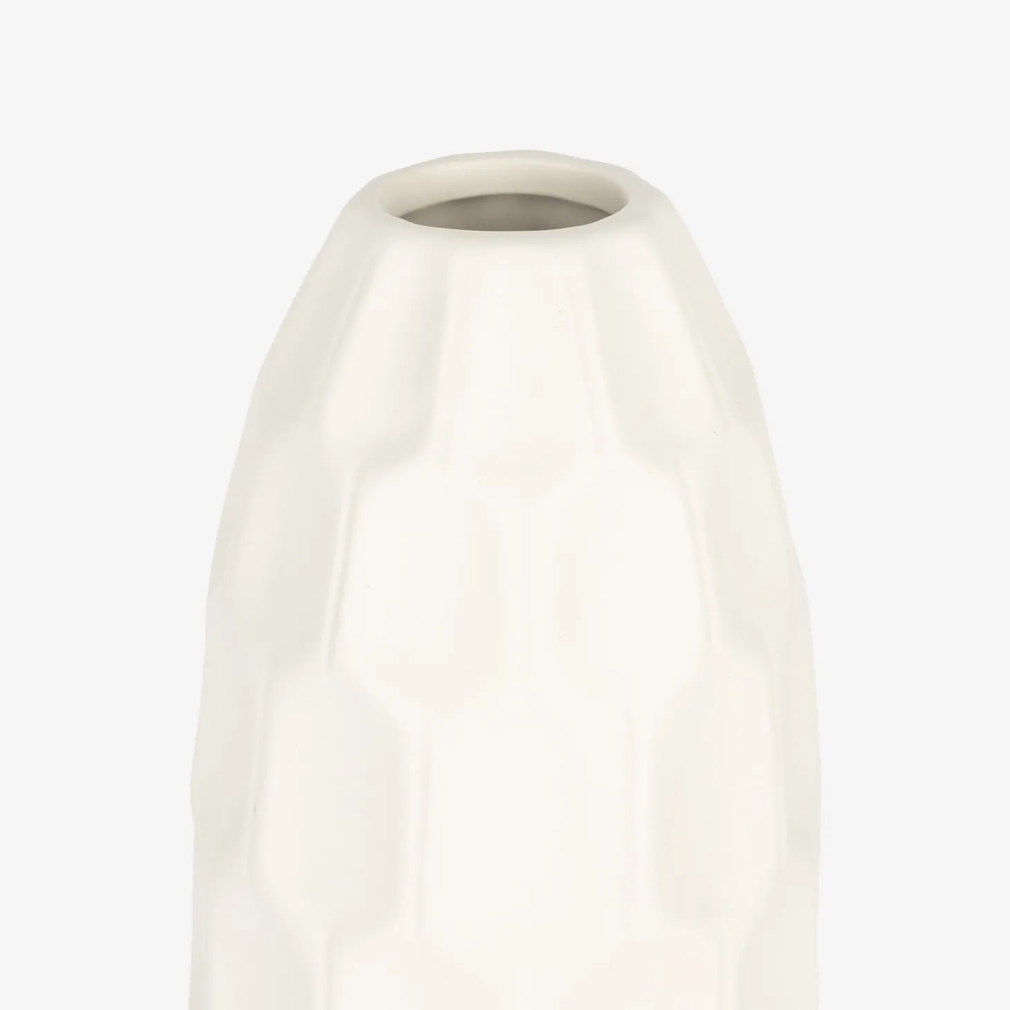 Jarrón de gres blanco Simón Ø9x31cm